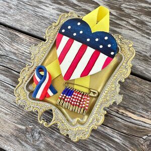 Vintage Jewelry Military Lot  USA Brooches Brooch Lot  Jewelry Pins Patriotic Br